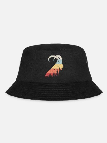 Steinbock - Bucket Hat - Schwarz