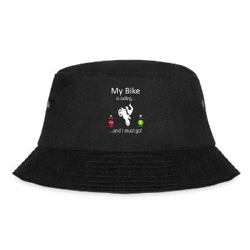 Mein Dirtbike ruft... und ich muss gehen! - Bucket Hat - Schwarz - Vorne - Lela (165cm)