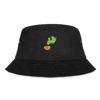Drache spuckt Feuer Fabelwesen Märchen - Bucket Hat - Schwarz - Vorne - Lela (165cm)