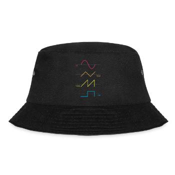 Synthesizer Audiowaves Analog Digital - Bucket Hat - Schwarz - Vorne - Lela (165cm)