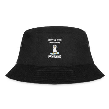 Penguins Only A Girl Who Loves Penguins - Bucket Hat - black - Front - Lela (165cm)