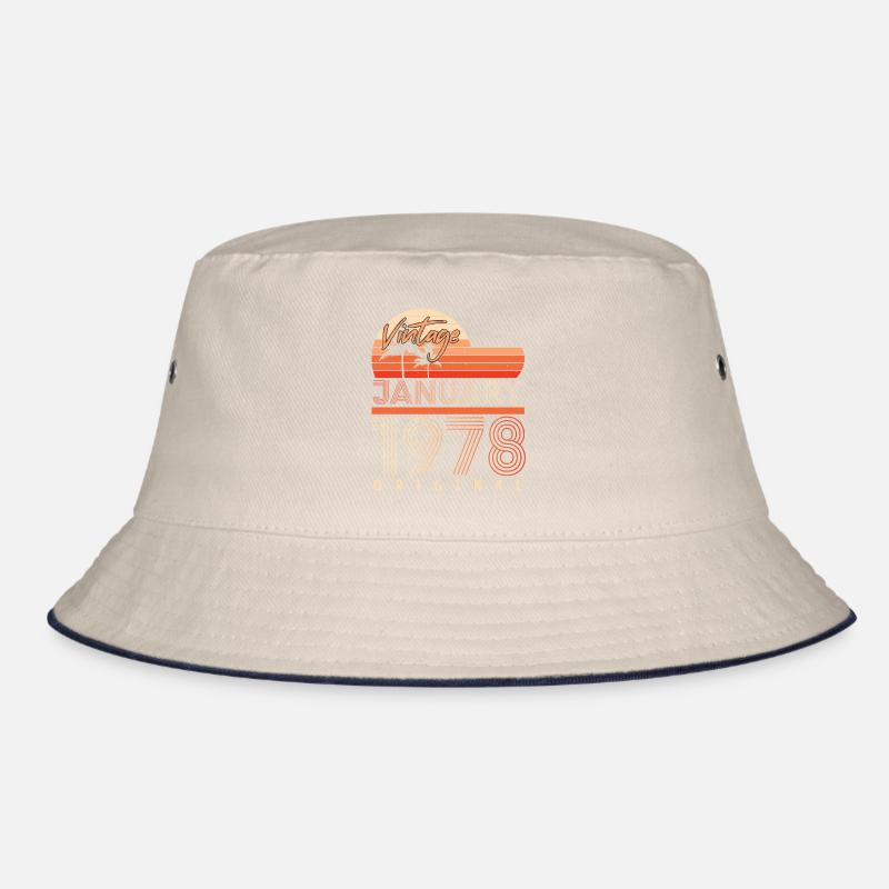 January 1978 Original Retro Palms Bucket Hat