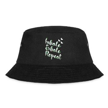 Einatmen ausatmen wiederholen yoga meditation - Bucket Hat - Schwarz - Vorne - Lela (165cm)