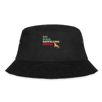 Eat Sleep Rappelling Repeat - Bucket Hat - black - Front - Lela (165cm)