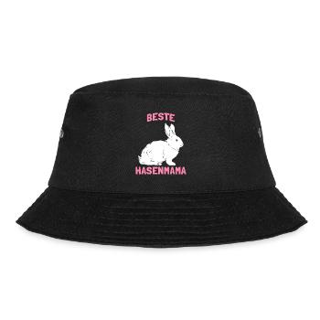 Beste Hasenmama - Bucket Hat - Schwarz - Vorne - Lela (165cm)