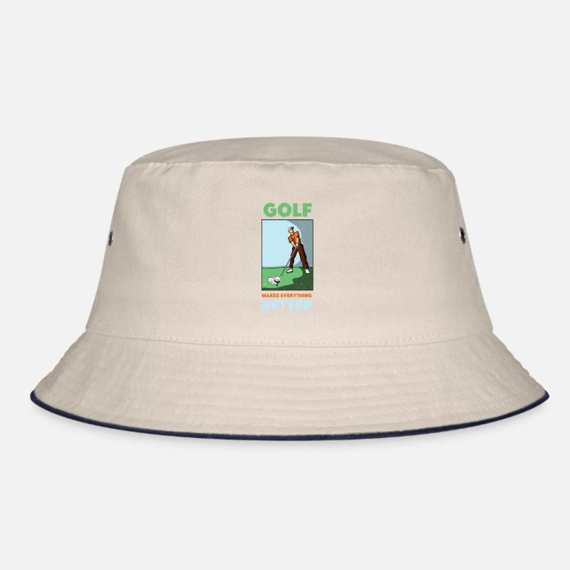 Golf Golfer Golfschläger Golfball Golfplatz Bucket Hat