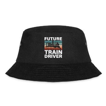 Railroad Train Engineer Future Train Driver - Bucket Hat - black - Front - Lela (165cm)