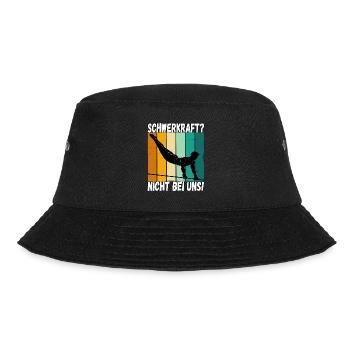 Schwerkraft? Nicht Bei Uns - Turnen Turner - Bucket Hat - Schwarz - Vorne - Lela (165cm)