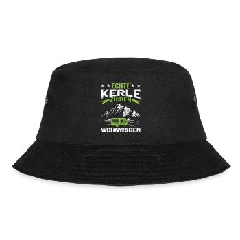Echte Kerle ziehen Wohnwagen - Bucket Hat - Schwarz - Vorne - Lela (165cm)