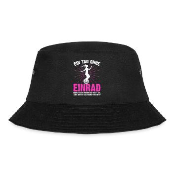 Ein Tag ohne Einrad lustige Einrad Sprüche - Bucket Hat - Schwarz - Vorne - Lela (165cm)