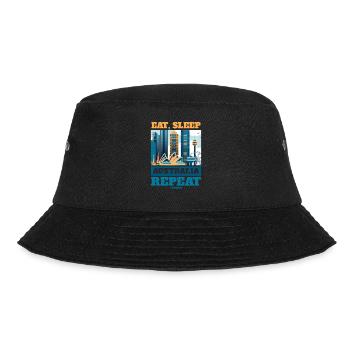 Eat Sleep Australia Repeat - Bucket Hat - black - Front - Lela (165cm)