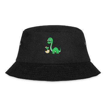 Dinosaurs with Baby Dinosaurs - Bucket Hat - black - Front - Lela (165cm)