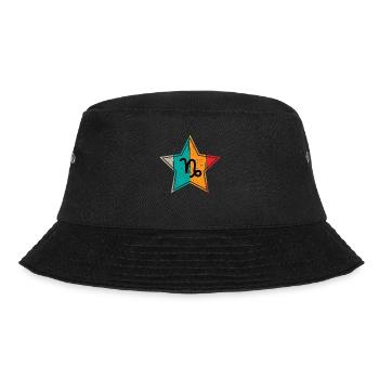 Steinbock Sternzeichen Horoskop Retro Geschenk - Bucket Hat - Schwarz - Vorne - Lela (165cm)