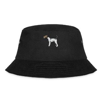 Fox Terrier Dog I Hunting Dog Breeder Mistress Motif - Bucket Hat - black - Front - Lela (165cm)
