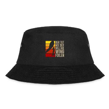 Der will nur Wing Foilen Wing Surf - Bucket Hat - Schwarz - Vorne - Lela (165cm)