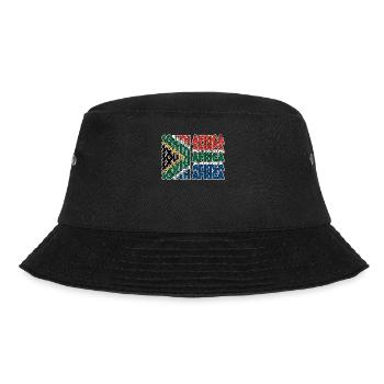South Africa Flag South African South Africa Roots - Bucket Hat - black - Front - Lela (165cm)
