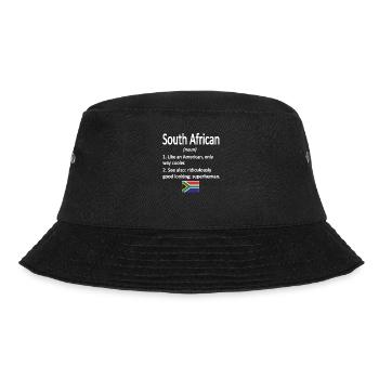 South Africa Flag South African South Africa Roots - Bucket Hat - black - Front - Lela (165cm)