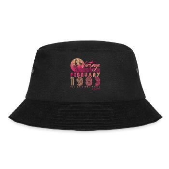 Geboren Februar 1983 Vintage - Bucket Hat - Schwarz - Vorne - Lela (165cm)