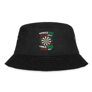 Dart Opa Darts Großvater Dartspieler - Bucket Hat - Schwarz - Vorne - Lela (165cm)