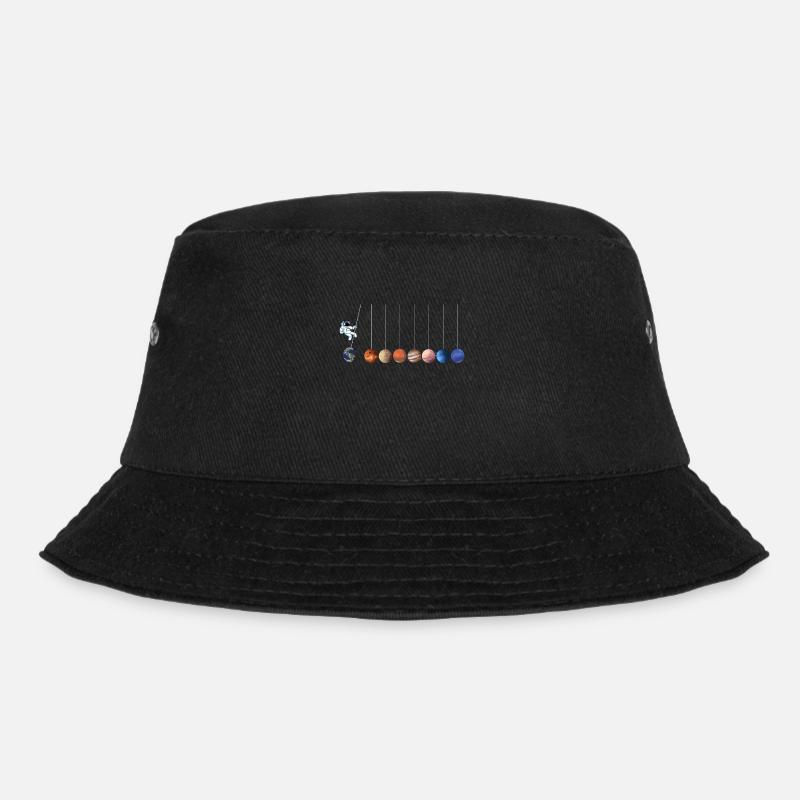 Astronaut Space Universe Planets - Bucket Hat - Schwarz