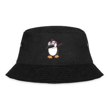 Dabbing Pinguin Kinder - Bucket Hat - Schwarz - Vorne - Lela (165cm)