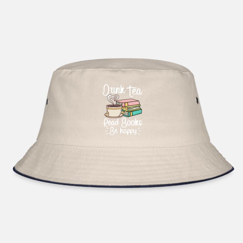 Buch Tee Bücher und Tee Bucket Hat