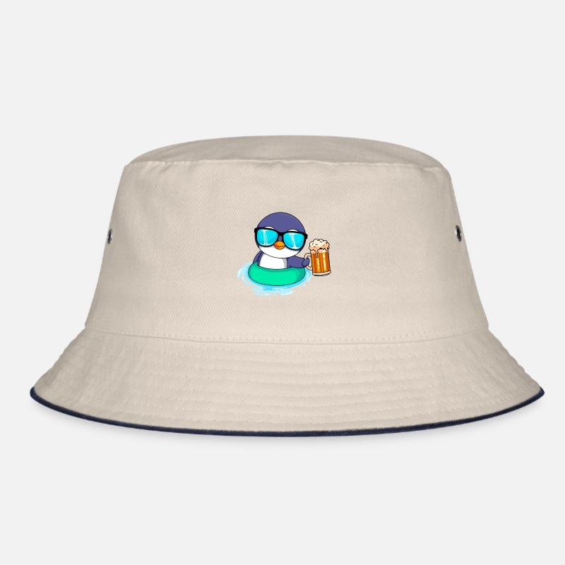 Sommer Pinguin Bier Biertrinker Männer Bucket Hat