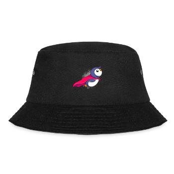 Fliegender Pinguin Super Pinguin Kinder - Bucket Hat - Schwarz - Vorne - Lela (165cm)
