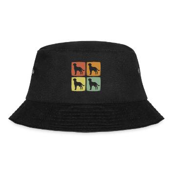 Vintage Haustier Labrador Retriever Hund Retro Tier - Bucket Hat - Schwarz - Vorne - Lela (165cm)