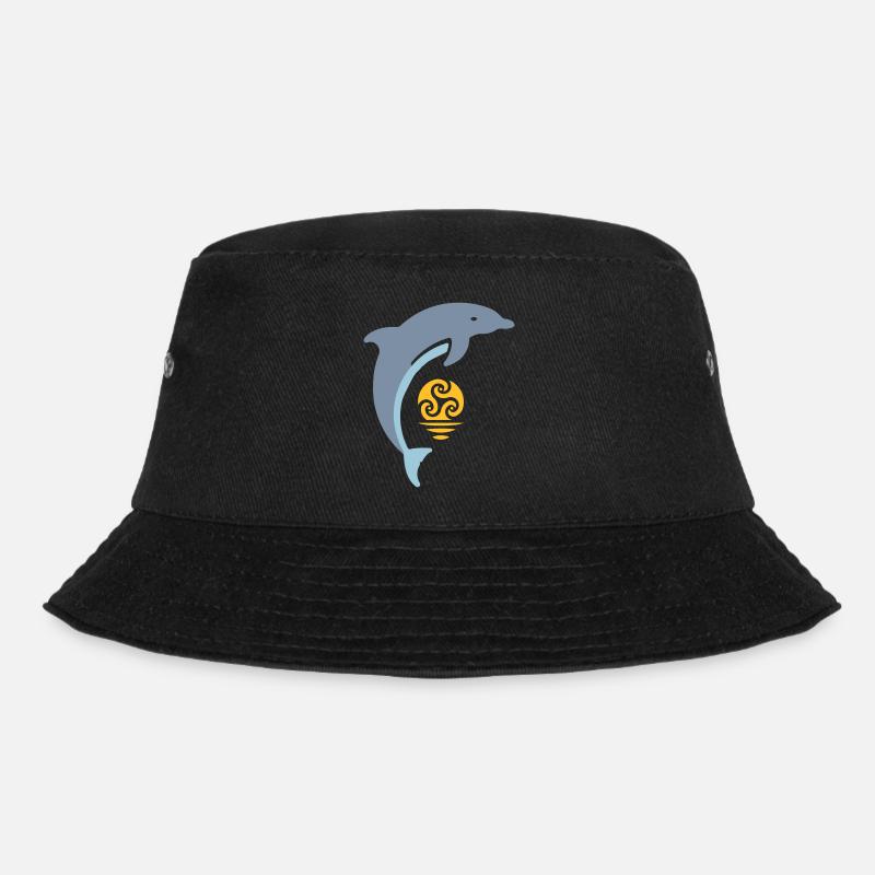 Tribal dolphin - Bucket Hat - black