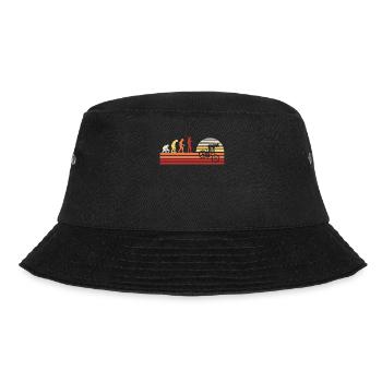 Retro Mountain Bike MTB Vintage Downhill - Bucket Hat - black - Front - Lela (165cm)