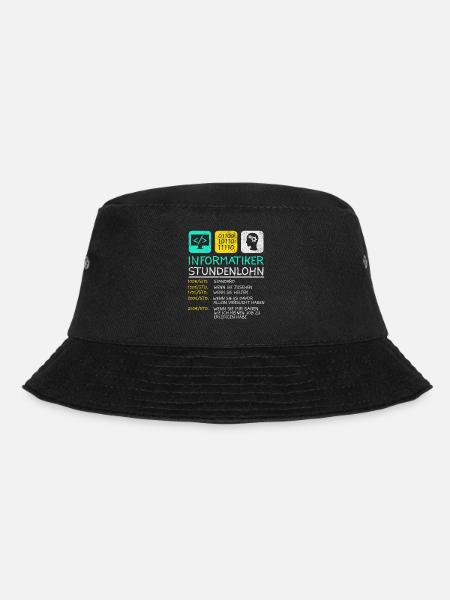 Informatiker Stundenlohn - Bucket Hat - Schwarz