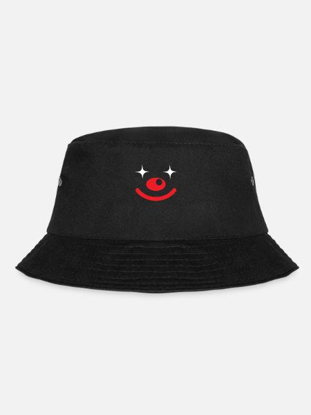 Karneval Ersatz Kostüm Fasching Outfit - Bucket Hat - Schwarz