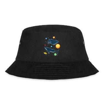 Haie im Galaxy Lustige Walhai Liebhaber - Bucket Hat - Schwarz - Vorne - Lela (165cm)