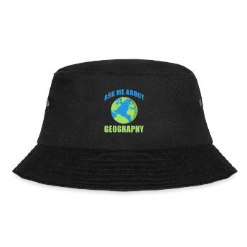 Fragen Sie mich nach Geographie International Fan - Bucket Hat - Schwarz - Vorne - Lela (165cm)