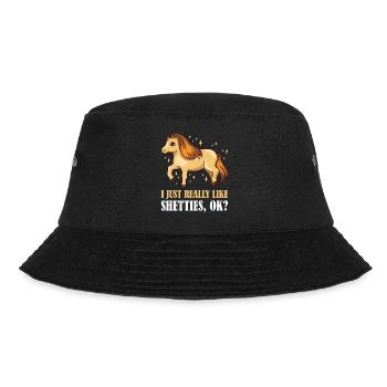I just really like shetties ok Horse Reiterin - Bucket Hat - Schwarz - Vorne - Lela (165cm)