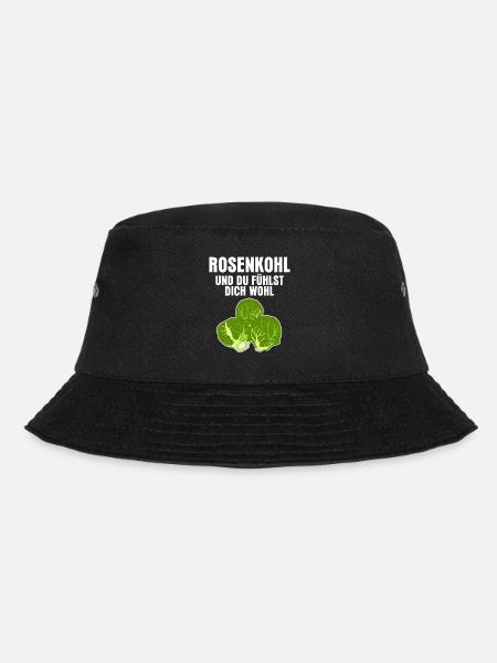 Rosenkohl Veganer Spruch für Vegetarier - Bucket Hat - Schwarz