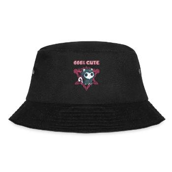 666% Cute kawaii Satanic Goth - Bucket Hat - black - Front - Lela (165cm)