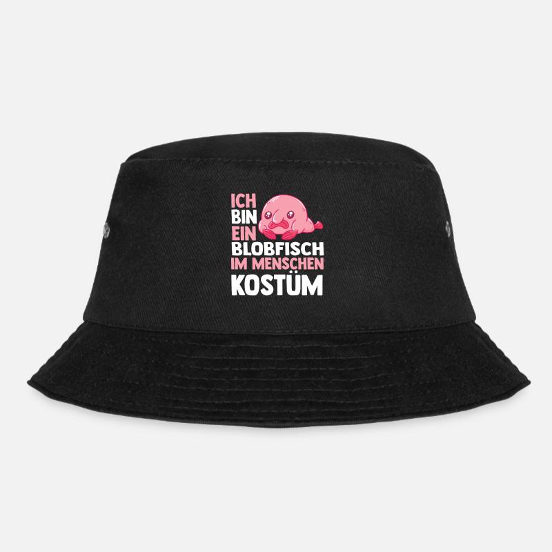 Blobfisch - Bucket Hat - Schwarz