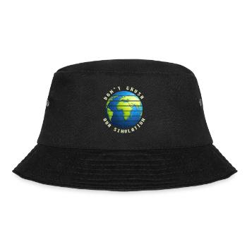 lustig Simulation Theorie Erde Welt Geschenkidee - Bucket Hat - Schwarz - Vorne - Lela (165cm)