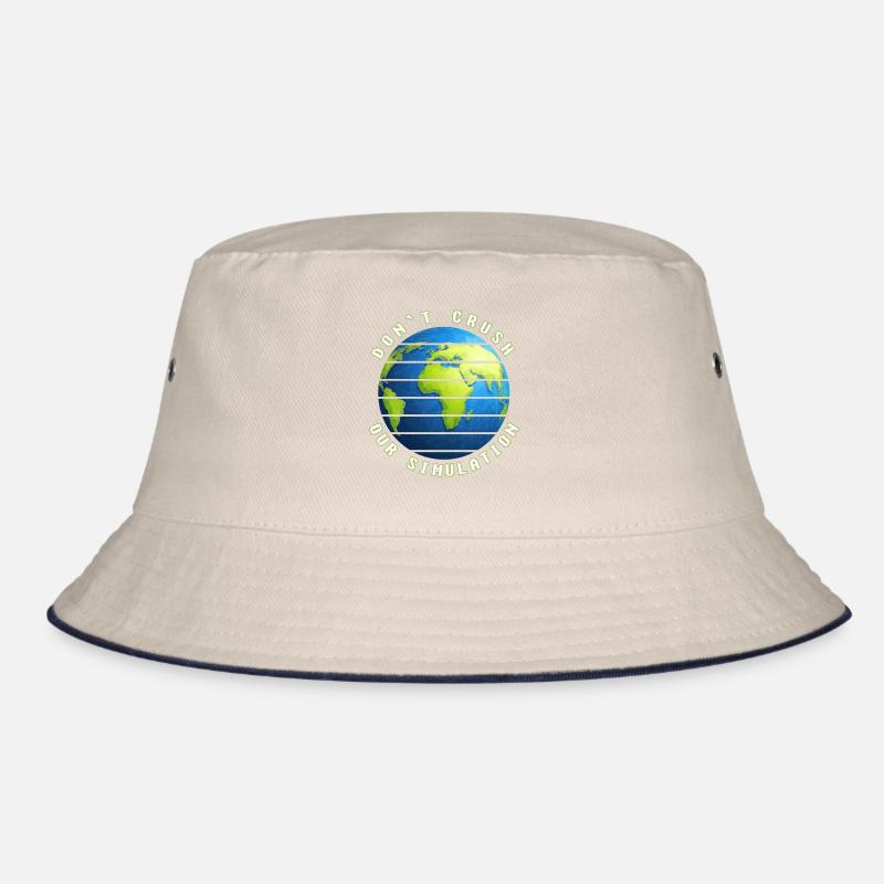 lustig Simulation Theorie Erde Welt Geschenkidee Bucket Hat