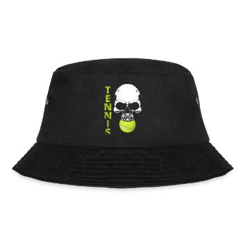 tennis / tennis / tennis player / tennis game - Bucket Hat - black - Front - Lela (165cm)