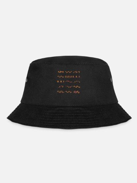 Synthesizer Synth Retro Synthesizers - Bucket Hat - Schwarz