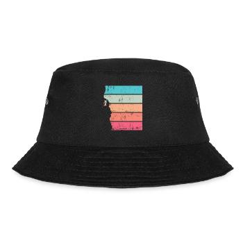 Vintage climber climbing rock climber - Bucket Hat - black - Front - Lela (165cm)