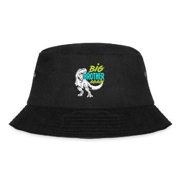 I'm Going to Be Big Brother Dinosaur Dino Again - Bucket Hat - black - Front - Lela (165cm)