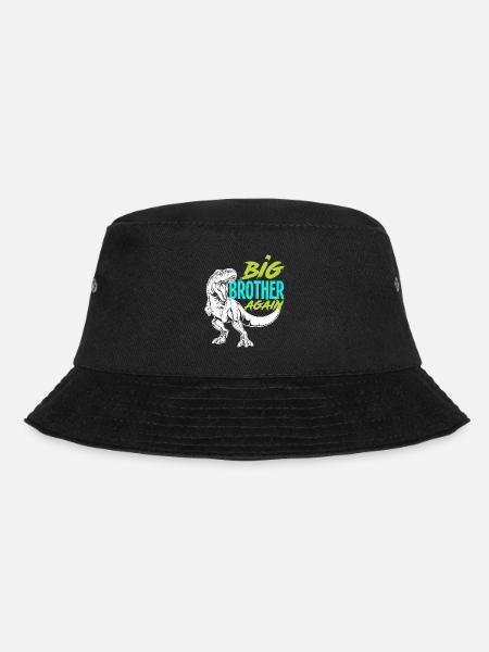 Ich Werde Wieder Großer Bruder Dinosaurier Dino - Bucket Hat - Schwarz