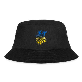 ukraine,stop war,peace,friede,Graffiti - Bucket Hat - Schwarz - Vorne - Lela (165cm)
