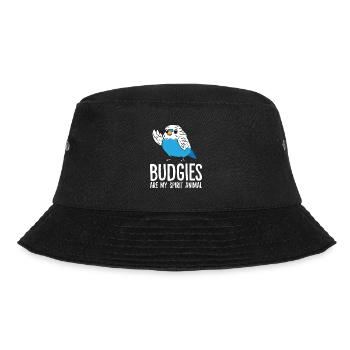 Funny Budgie Lover Budgerigars - Bucket Hat - black - Front - Lela (165cm)