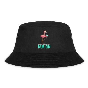 Die will nur Gin trinken Gin Trinkern - Bucket Hat - Schwarz - Vorne - Lela (165cm)