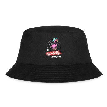 Party saying it escalates anyway party flamingo - Bucket Hat - black - Front - Lela (165cm)